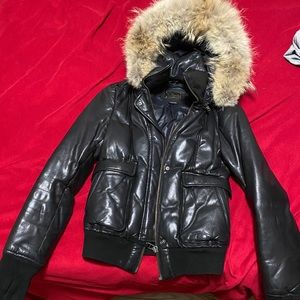 Mackage leather down winter jacket